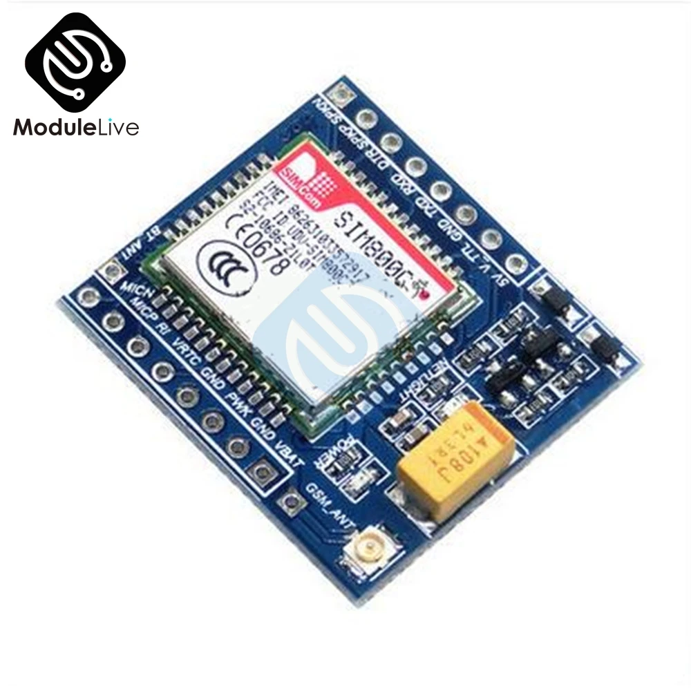 SIM800C GSM GPRS модуль 5 В/3 3 в TTL макетная плата IPEX с Bluetooth и TTS для Arduino STM32 C51 | Инструменты