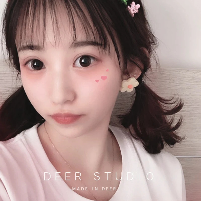 Cute Sun Flower Earring For Women Soft Pottery Diy Colored Simple Earrings Handmade Charms Fashion Jewelry Bijoux | Украшения и