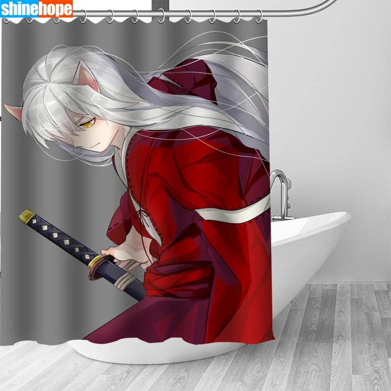 150x180 см скандинавские фотографии полиэстер водонепроницаемый InuYasha Аниме занавеска для душа s высокое качество занавес для ванной в ванной - Цвет: Shower Curtain 3