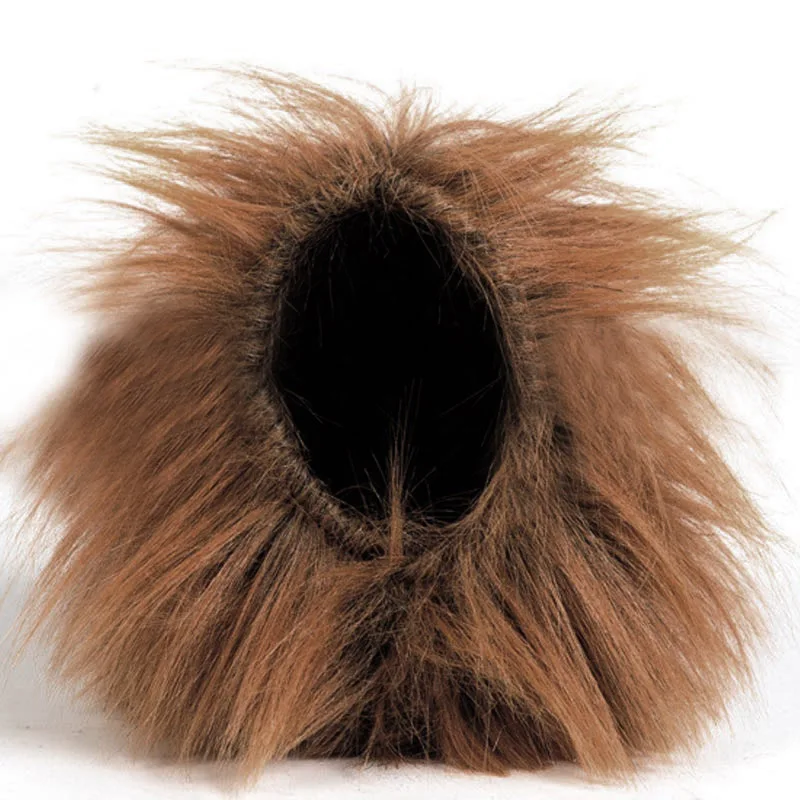 Искусственная одежда маскарадный парик с львиной гривой для кошек маленьких и