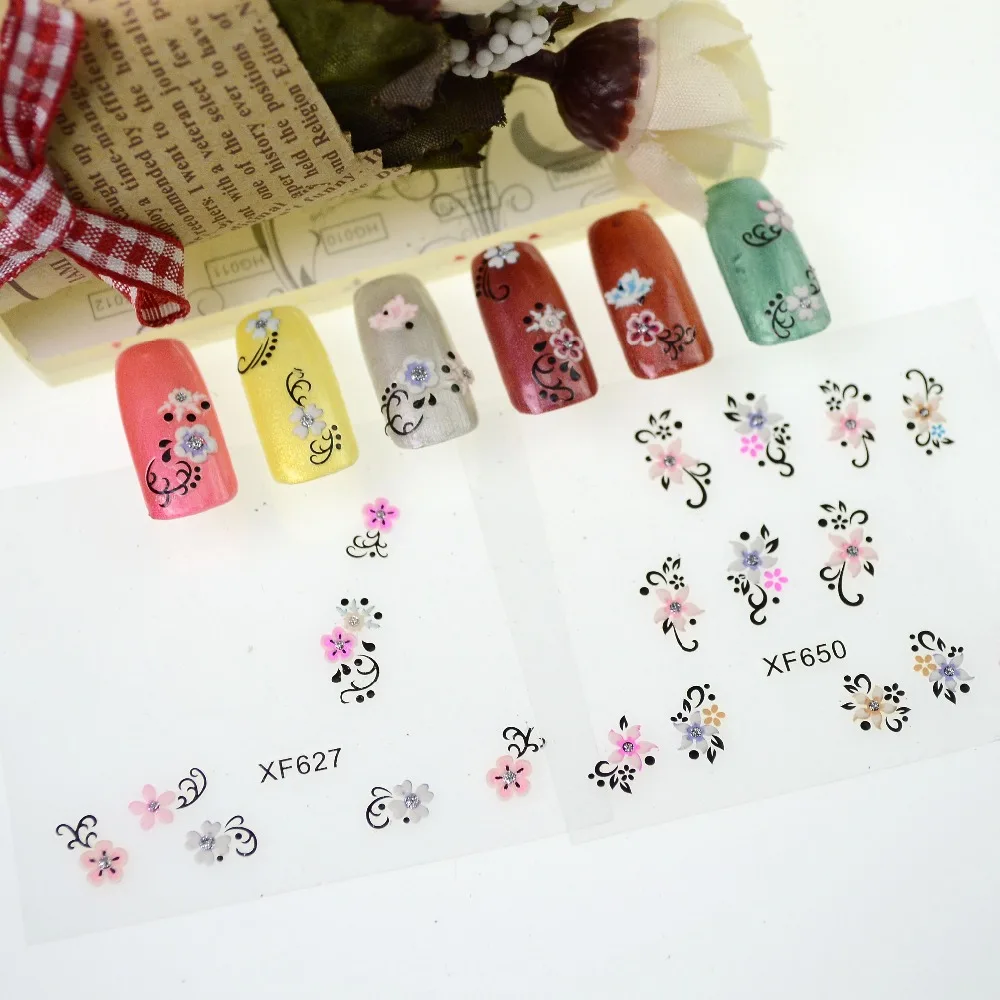 30 шт. 3D наклейки для ногтей цветы бабочки|stickers for cell phones|sticker diamondsticker protector |