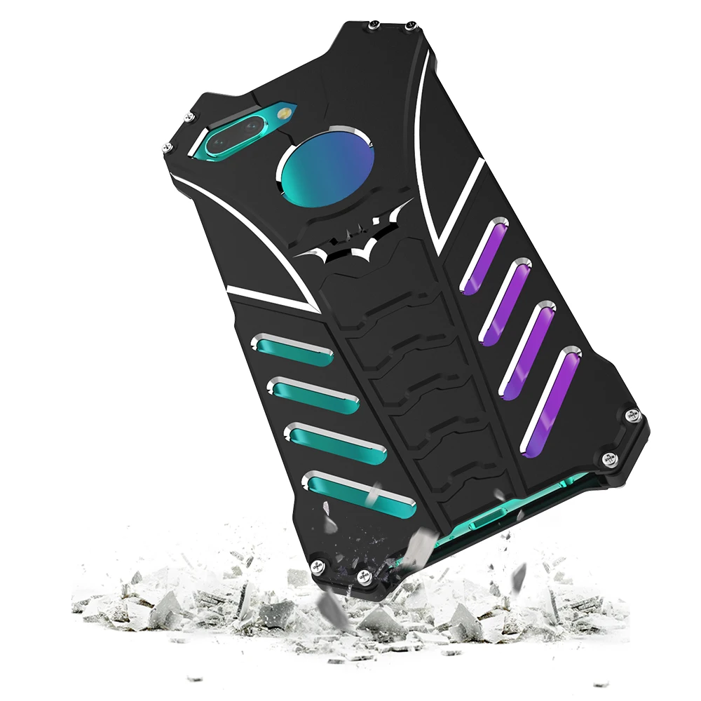 Luxury Batman Kickstand Shockproof Case For Huawei Honor 10 Aluminum Bumper Skin Armor Metal Back Cover |