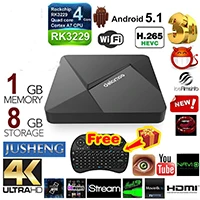 D5 and Mini Keyboard Dolamee D5 Android ТВ коробка 1 ГБ/8 ГБ RK3229 4 ядра Cortex A7 1,5 ГГц 32-разрядный WI-FI со сверхвысоким разрешением Ultra HD IP ТВ KD HDMI умные ТВ Media Player - Цвет: D5 and Mini Keyboard