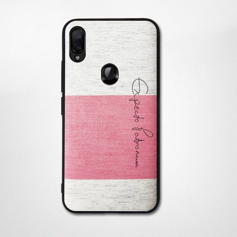 Pink Для Xiaomi Redmi Note 7 Pro чехол Mofi для Xiaomi Redmi Note 7 чехол задняя крышка губчатая хлопковая ткань мягкая Redmi Note 7 фиолетовый розовый - Цвет: Pink