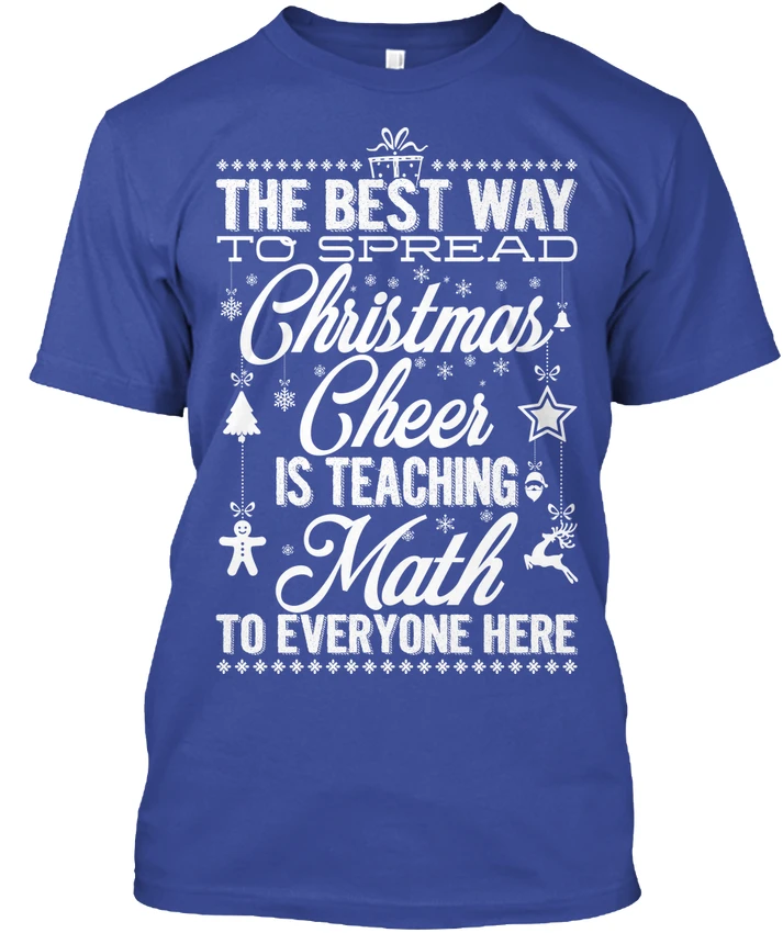 Рождественский Cheer Math Teacher-лучший способ распространения популярной футболки без