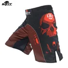 Спортивные дышащие шорты SOTF с черным черепом, для смешанных единоборств, боев, фитнеса, тайгер, муай тай, ММА, одежда для бокса
