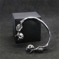 dead walking skull bracelet 316l stainless steel punk style band party skull body bangle