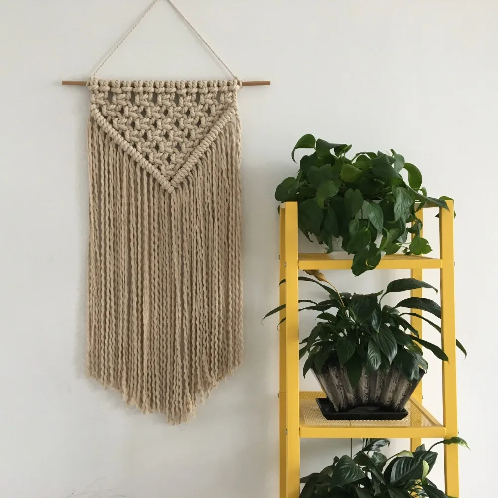 Креативная плетеная веревка ручной работы с кисточками в стиле ретро для