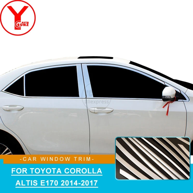 Отделка окон автомобиля молдинг для Toyota Corolla ALTIS E170 2014 2015 2016 2017 отделочная полоса