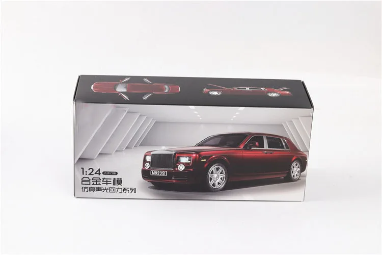 1/24 Diecasts& Toy Vehicles Rolls-Royce phantom модель автомобиля со звуком и светильник коллекция автомобиля игрушки для мальчика Детский подарок brinquedos