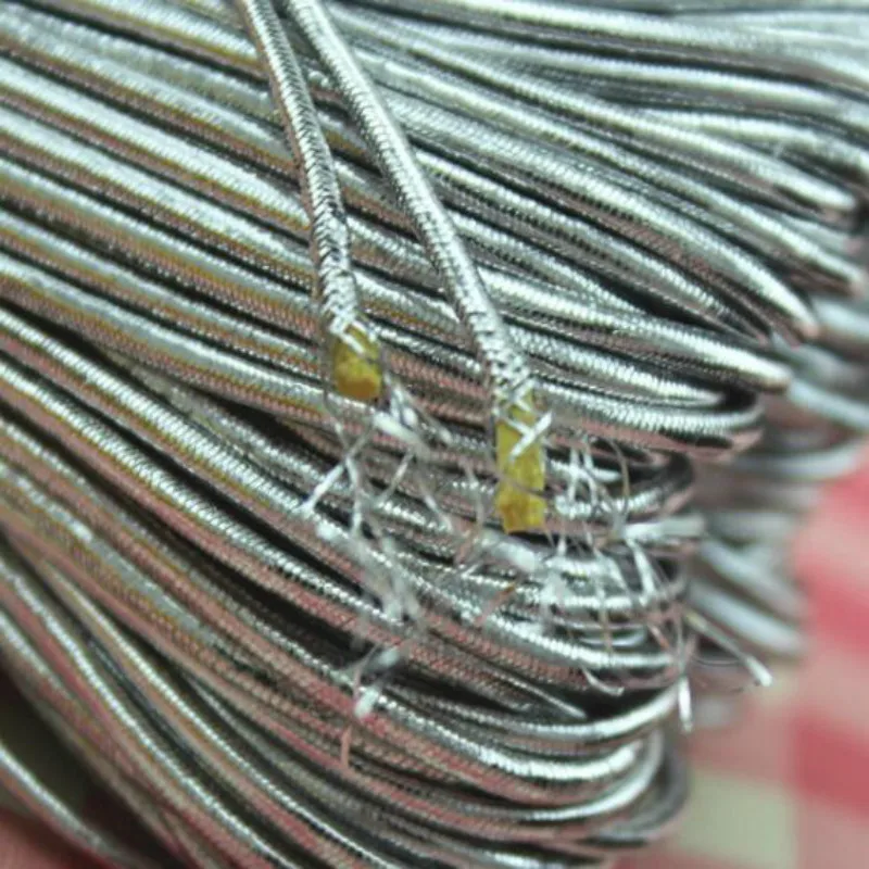 100 м золотистые Серебристые эластичные веревки Аксессуары для упаковки DIY