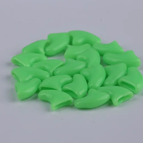 Green Котов котенок лапы Уход за ногтями коготь колпачки+ клей+ аппликатор Резиновый ПЭТ лак для ногтей/колпачки для лап товары для кошек - Цвет: Green