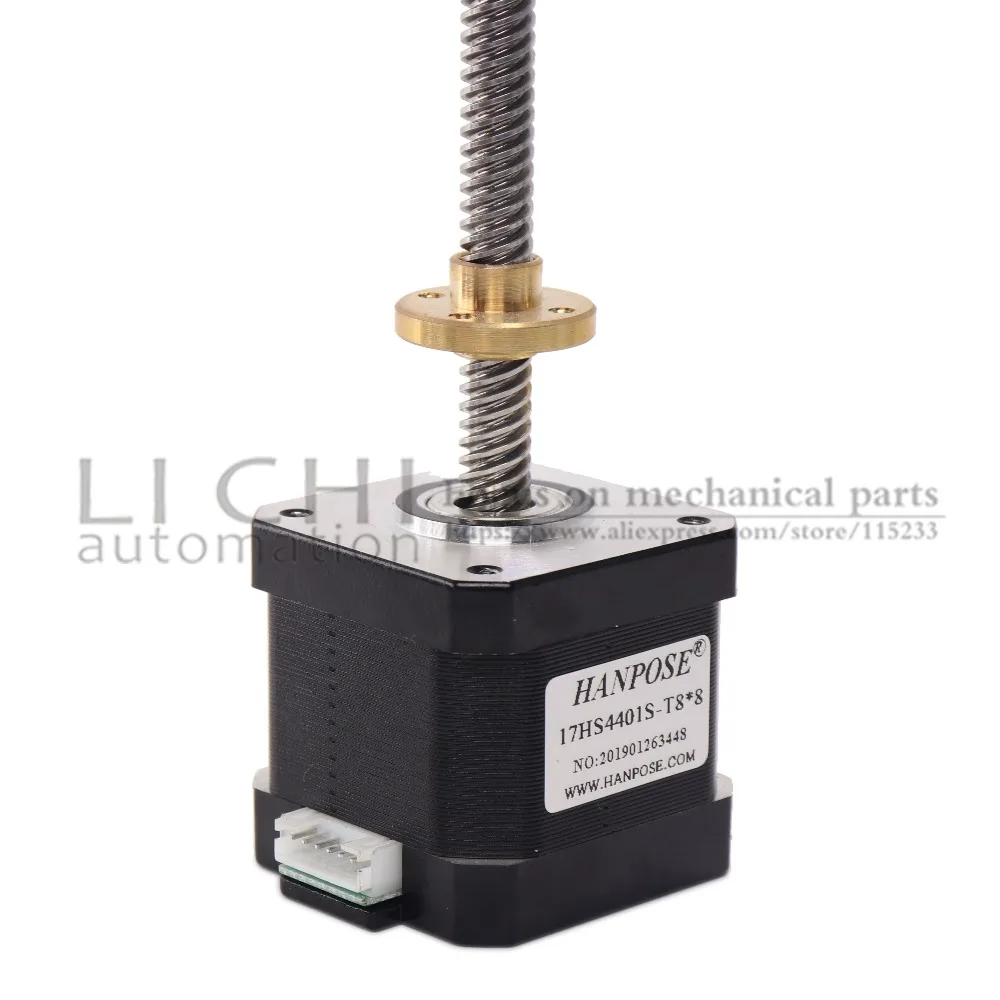 Nema17 40 мм 1.7A 40н. См 17HS4401 шаговый двигатель с T8 винтовым приводом 8 300 42 Мотор 42BYGH 3D
