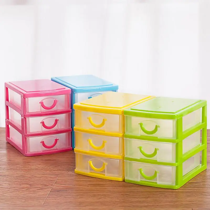 

NEW Practical Candy Drawer Desktop Storage Box Transparent Jewelry Organizer Holder Cabinets Plastic Storage Box