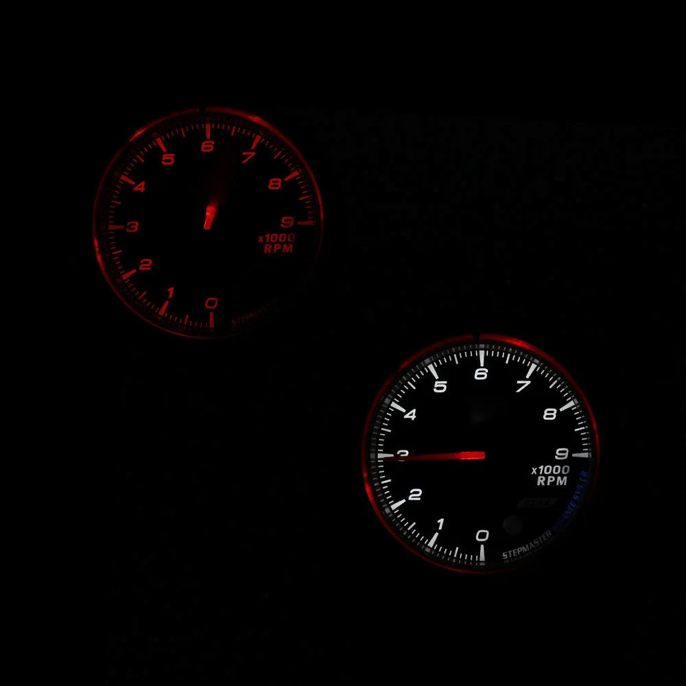 Cnspeed 60 мм автомобилей Тахометр Датчик черный Уход за кожей лица красный/белый