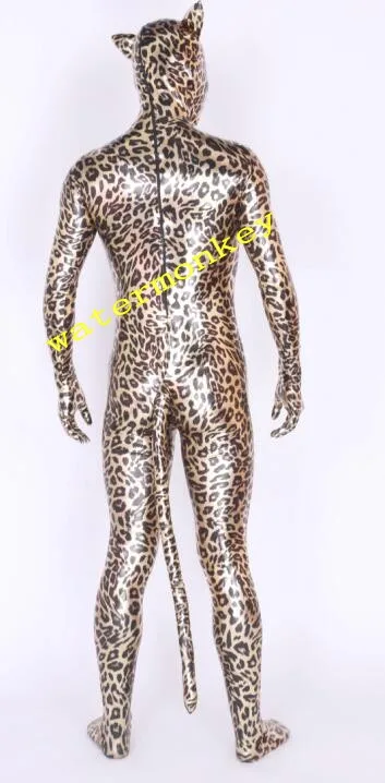 Костюм для косплея на Хэллоуин леопардовые блестящие металлические Колготки