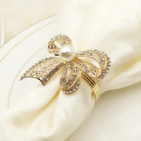 1pcslot high grade napkin ring western tableware diamond rhinestone butterfly knot wedding napkin ring desktop decoration