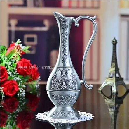 Бесплатная доставка Оловянная металлическая Цветочная ваза для украшения