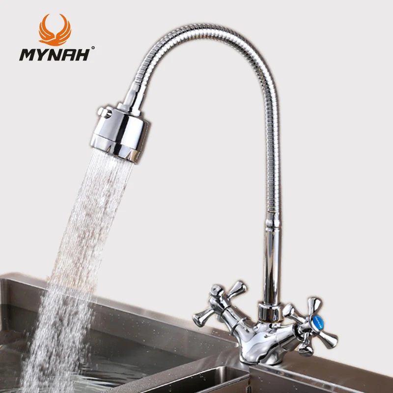 Майна Кухня кран двойная ручка раковина смеситель холодной и горячей Смеситель