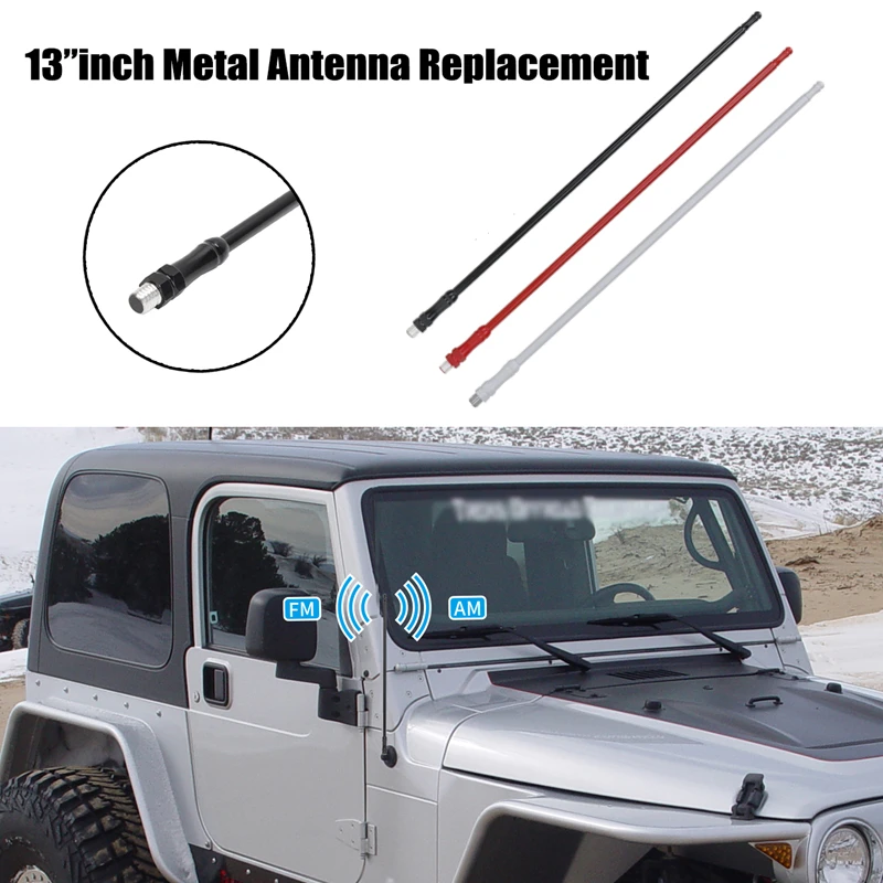 Сменная антенна 13 &quotдля Jeep TJ внешняя для автомобиля усилитель сигнала Wrangler