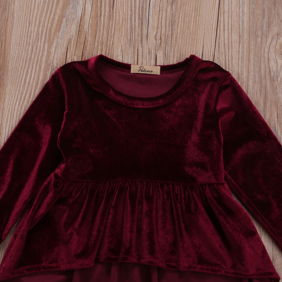 Винтажное платье винно-Красного цвета для маленьких девочек ассиметричный стиль