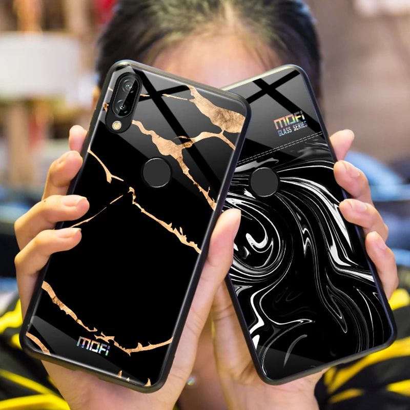 Для huawei P20 lite чехол MOFI для nova 3e мраморный закаленное стекло P20lite полный Чехол