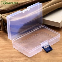 new transparent plastic storage box for cosmetics jewelry collection cassette cover case home organization 14 5cm8 5cm3 5cm