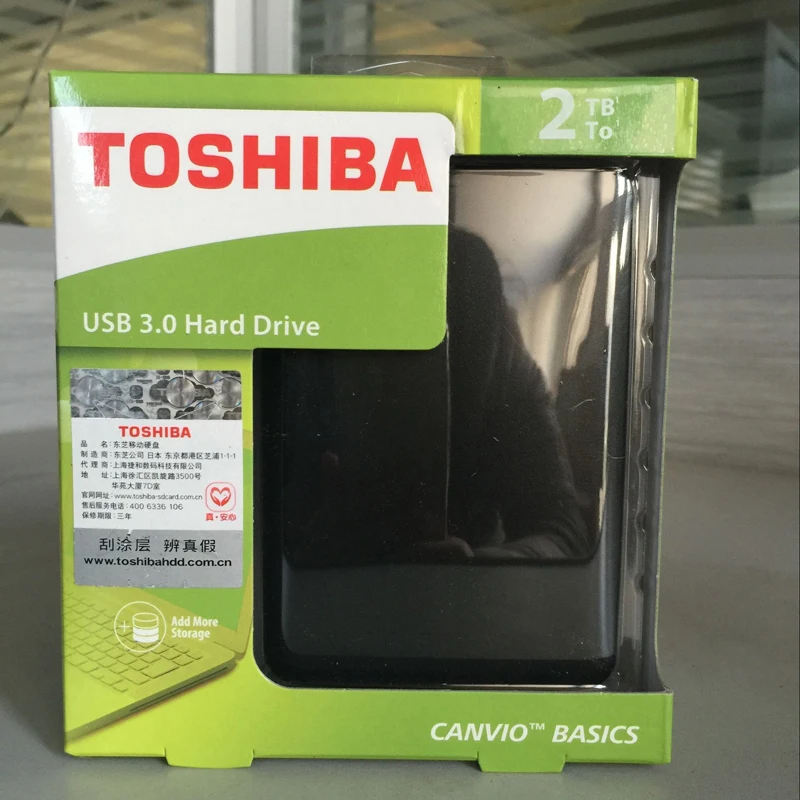 TOSHIBA внешний жесткий диск CANVIO BASICS 2000 Гб портативный HDD 2000G HD USB 3 0 2 5 &quotSATA3 черный