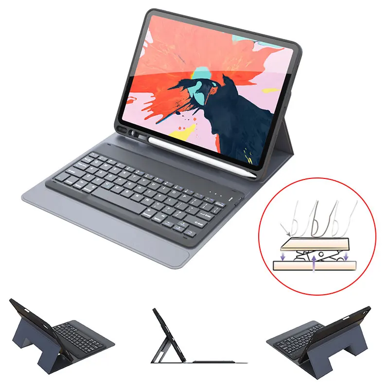 Новый бренд для iPad Pro 11 дюймов чехол с ручкой слот клавиатуры Bluetooth 2 в 1