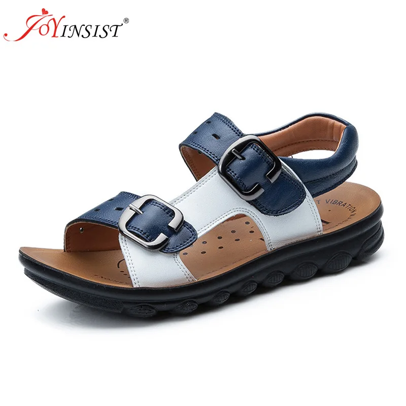 2019 летняя обувь для мальчиков сандалии детская общие кожаные высокого