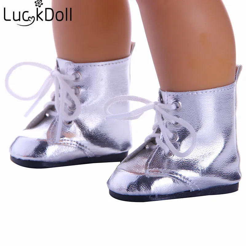 Красивые серебряные сапоги LUCKDOLL 18 дюймов американская кукла 43 см аксессуары для