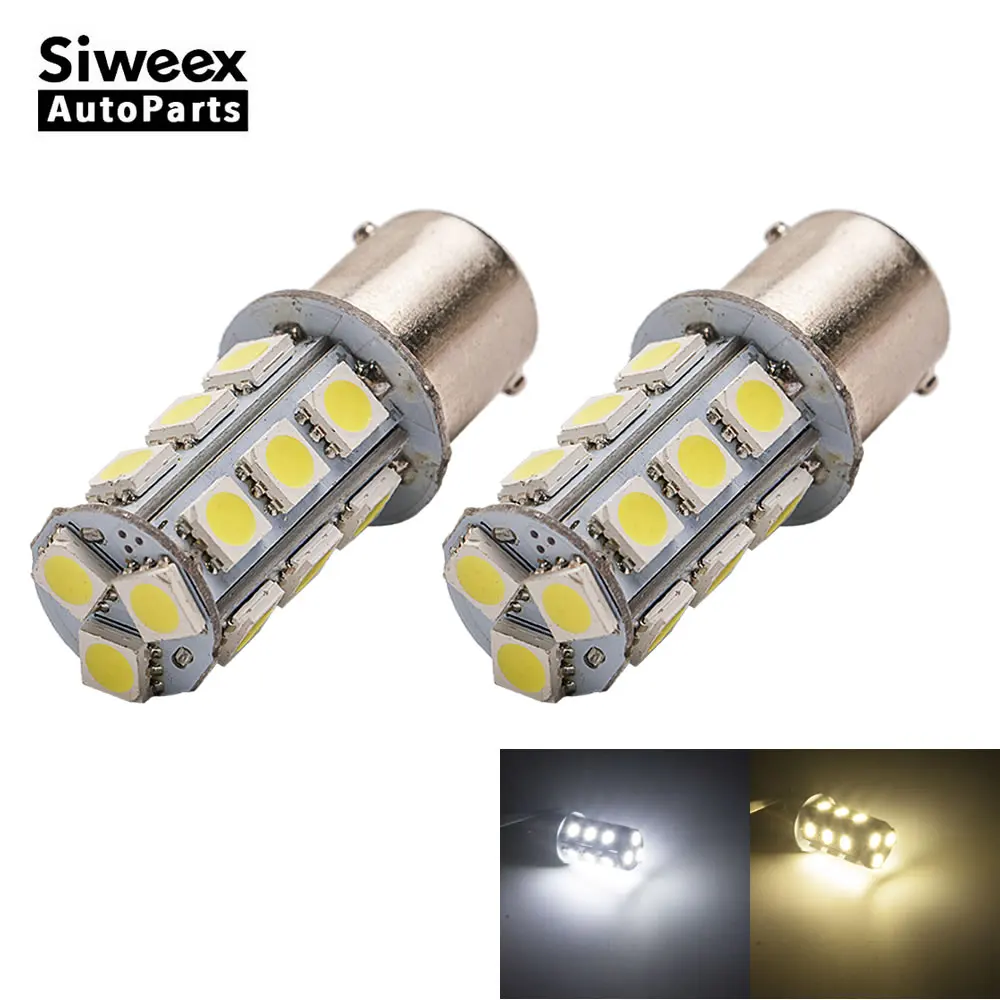 2 шт./лот BA15S 1156 автомобильная светодиодная лампа 18 SMD 5050 купольная Лампа стоп