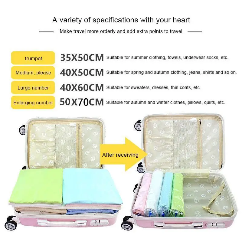 Nordic Vacuum Storage Bags Food Transparent Organizer Compressed Saving Space Seal | Дом и сад