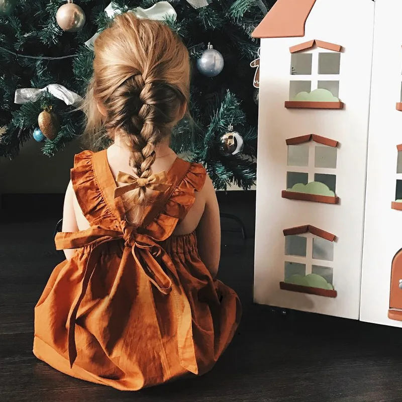 2018 Новая летняя одежда для маленьких девочек детское Супер милое платье детей