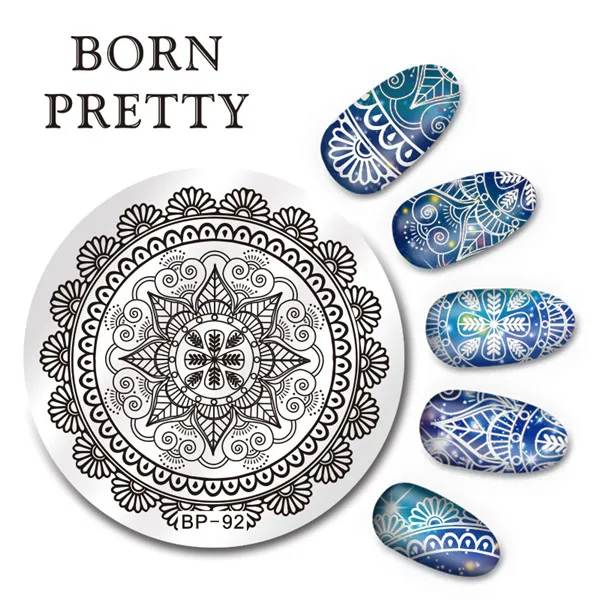 Pattern 11 BORN PRETTY квадратный круглый шаблон для штамповки ногтей цветок животное дизайн ногтей штамп штамповка изображения тарелки с рисунком Маникюрный Инструмент для ногтей - Цвет: Pattern 11