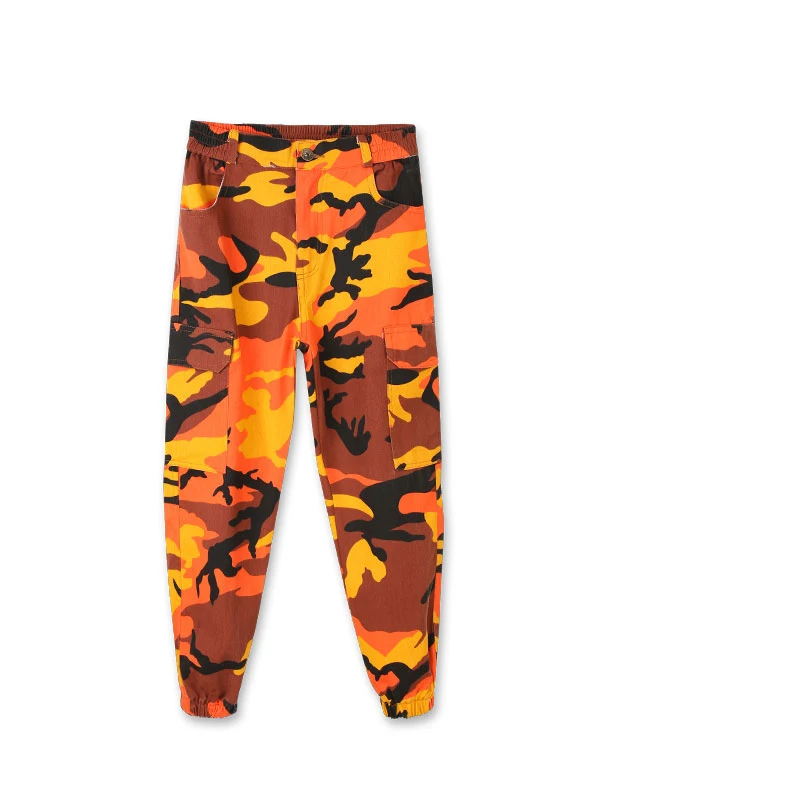 Pants Костюм в стиле хип-хоп для девочек; детские костюмы для джазовых танцев; розовая, оранжевая камуфляжная куртка; брюки для мальчиков; одежда для уличных танцев; шоу; DN2591 - Цвет: Pants
