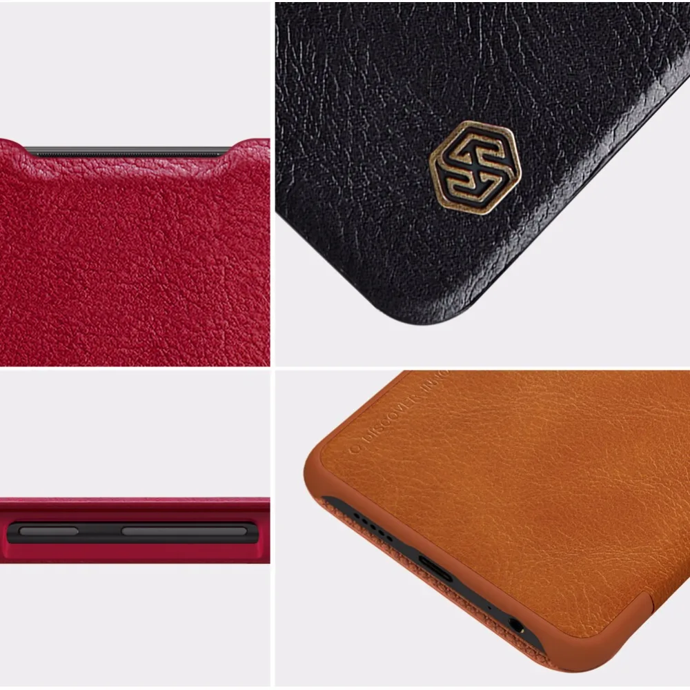 

leather case for Huawei P30 Nillkin QIN Protective Card Pocket flip Cover Case for Huawei P30 with Retail Package