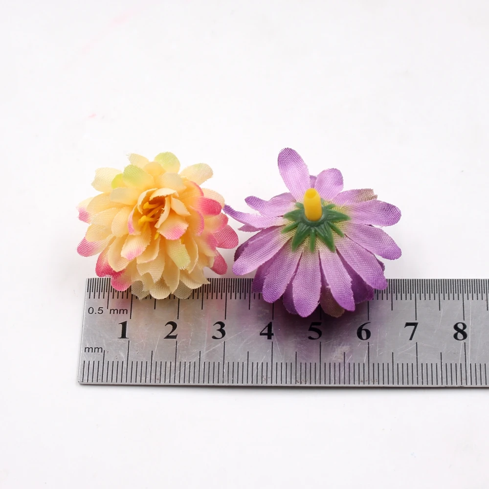 

100pcs 3cm Artificial Flower silk Carnation flower head Wedding Decoration DIY Wreath Gift Scrapbooking Craft Fake Flower
