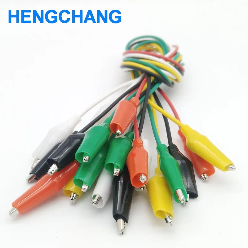 48 см Аллигатор зажимы кабель Перемычка провода Тестовые 10 шт./лот | Обустройство