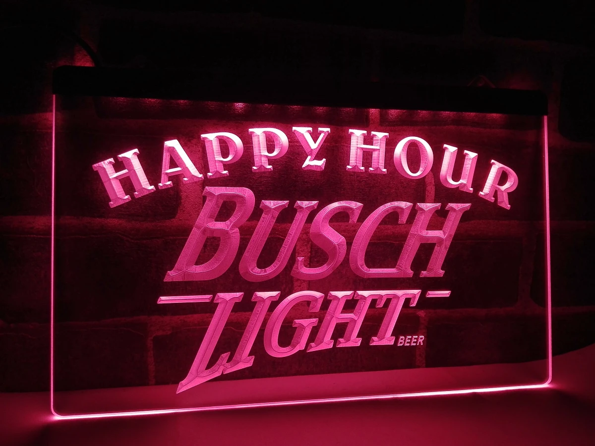 LA620- Busch светильник пиво Счастливый час бар светодиодный неоновый свет вывеска
