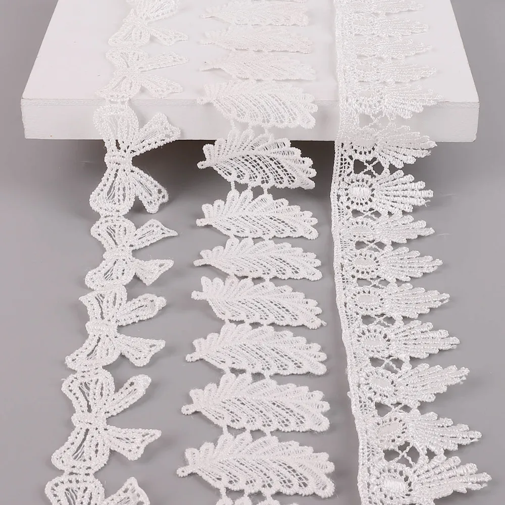 1yard/lot White Lace Ribbon Handmade Patchwork Material Embroidered Trims Garment DIY Sewing Accessories | Дом и сад