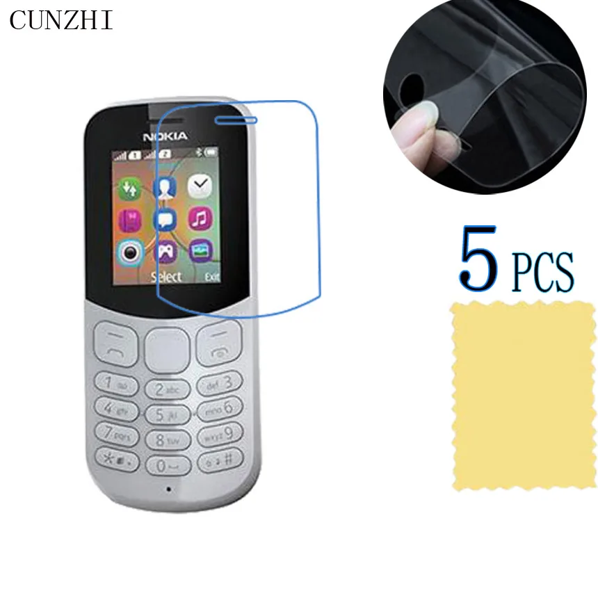 Cunzhi 5 шт. сверхтонкий ЖК экран из ПЭТ материала защитная пленка для Nokia 130