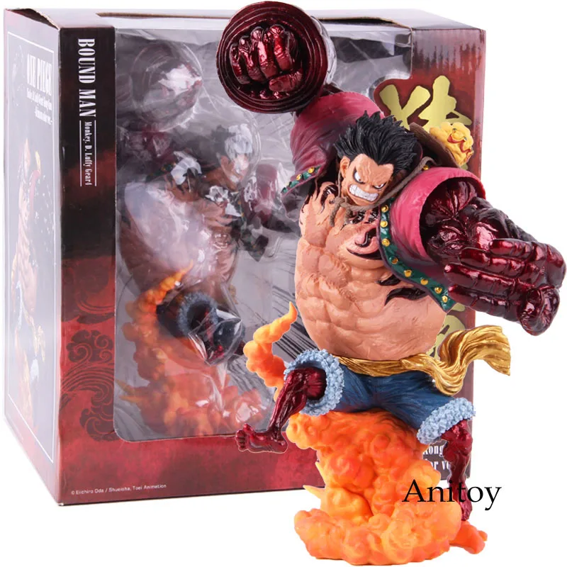 Аниме one piece Luffy Bound Man Monkey D Luffy gear 4 Kong Gun Grimson color Ver. ПВХ фигурка Коллекционная модель игрушки
