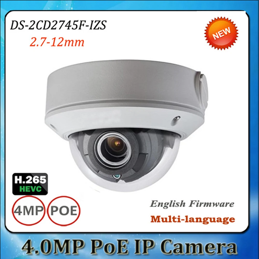 Hik многоязычный DS-2CD2745F-IZS H.265 4MP моторизованный В. Ф. объектив IP67 Сетевая купольная
