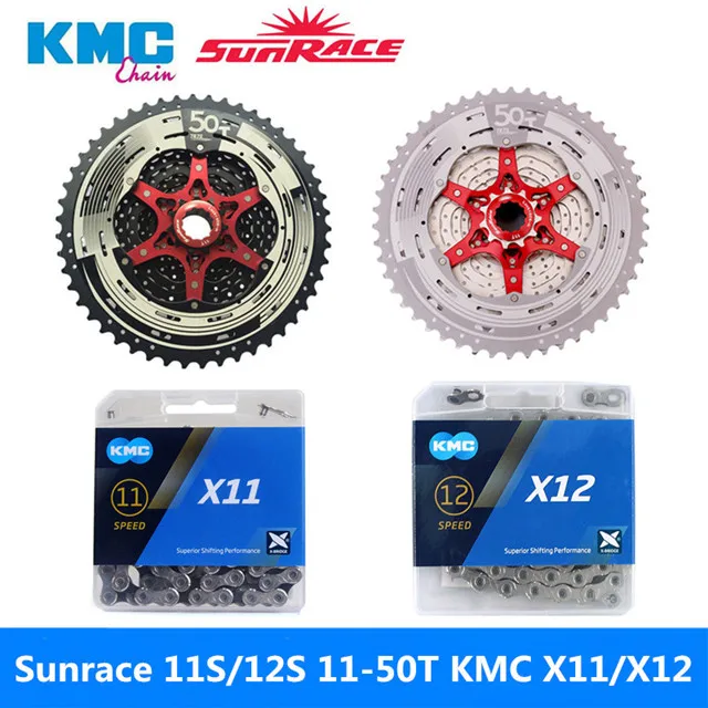 Sunracing CSMZ90 11-50T Большой маховик для езды на горном велосипеде 11 скоростей/12 Скоростей маховик/плюс KMC X11/X12 цепь абсолютно производитель