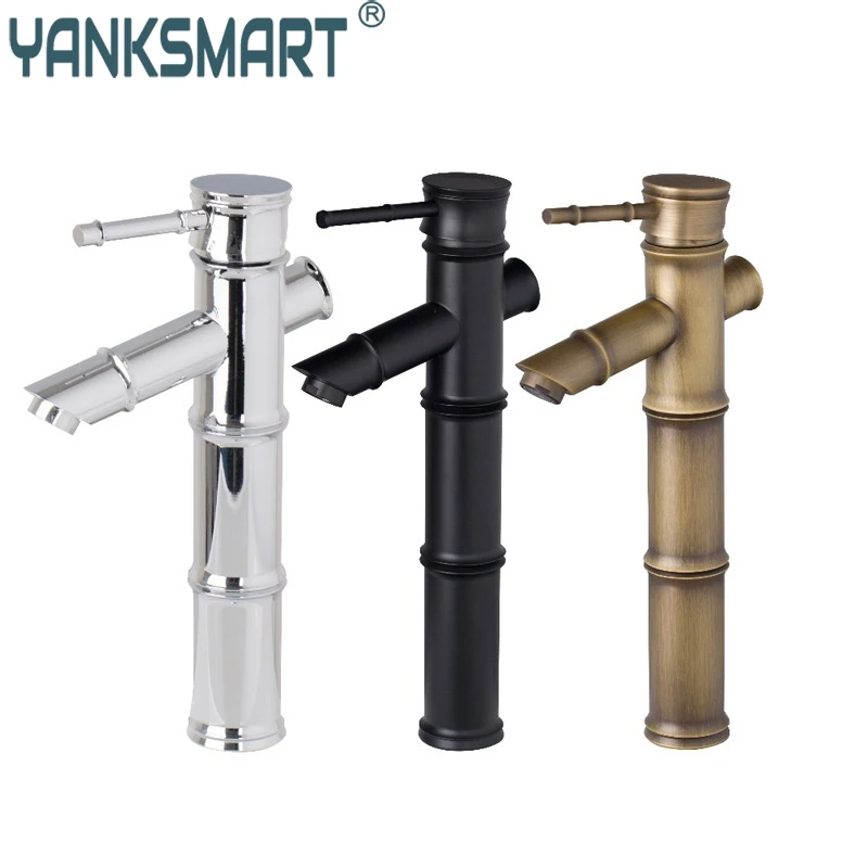 

YANKSMART Mordern Waterfall Faucet Antique bronze Brass &Golden&Chrome Polished & ORB & Silver Basin Sink Tap Bathroom Mixer