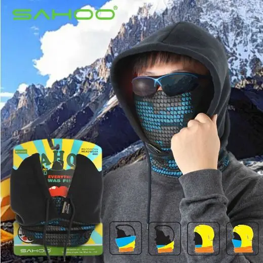 Женские и мужские зимние спортивные шапки SAHOO Флисовая теплая велосипедная маска