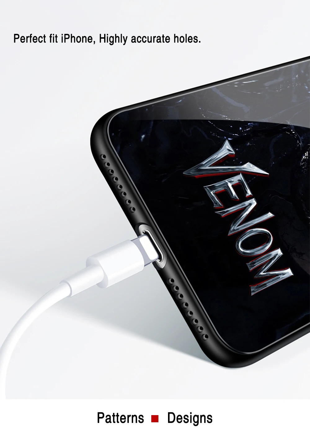Абсолютно чехол для iPhone 7, стеклянный чехол с Веном, жесткая задняя крышка для iPhone 6 6S 7 8 plus X XR XS MAX 11 pro max чехол