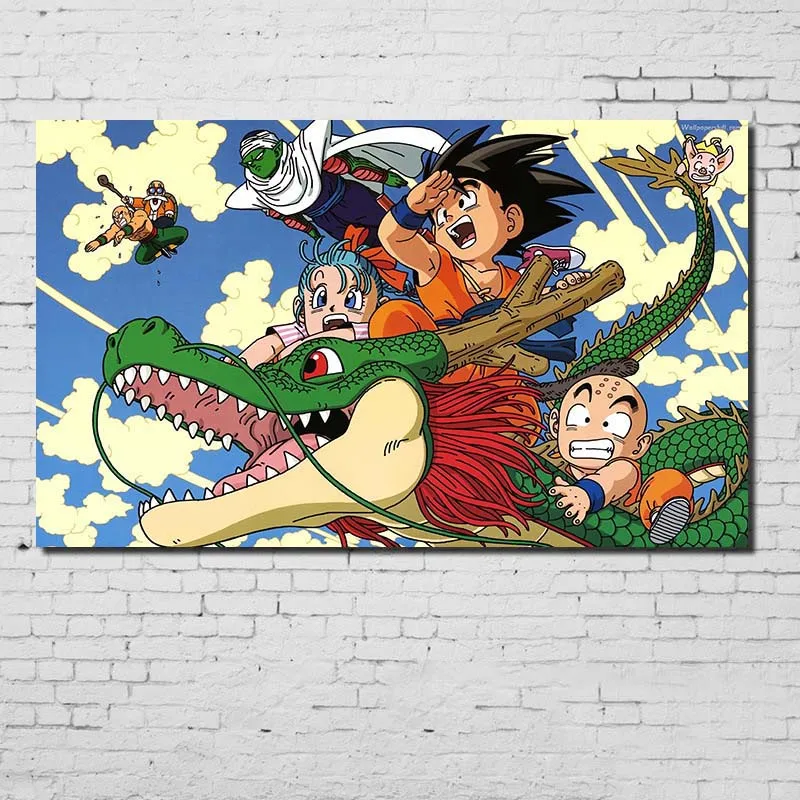 Фиолетовый Cosy Moment Dragon Ball Z/GT плакат белая крафт-бумага печать в формате HD мультфильм Стрекоза плакаты на стену, изображения для гостиной QT485 - Цвет: Фиолетовый