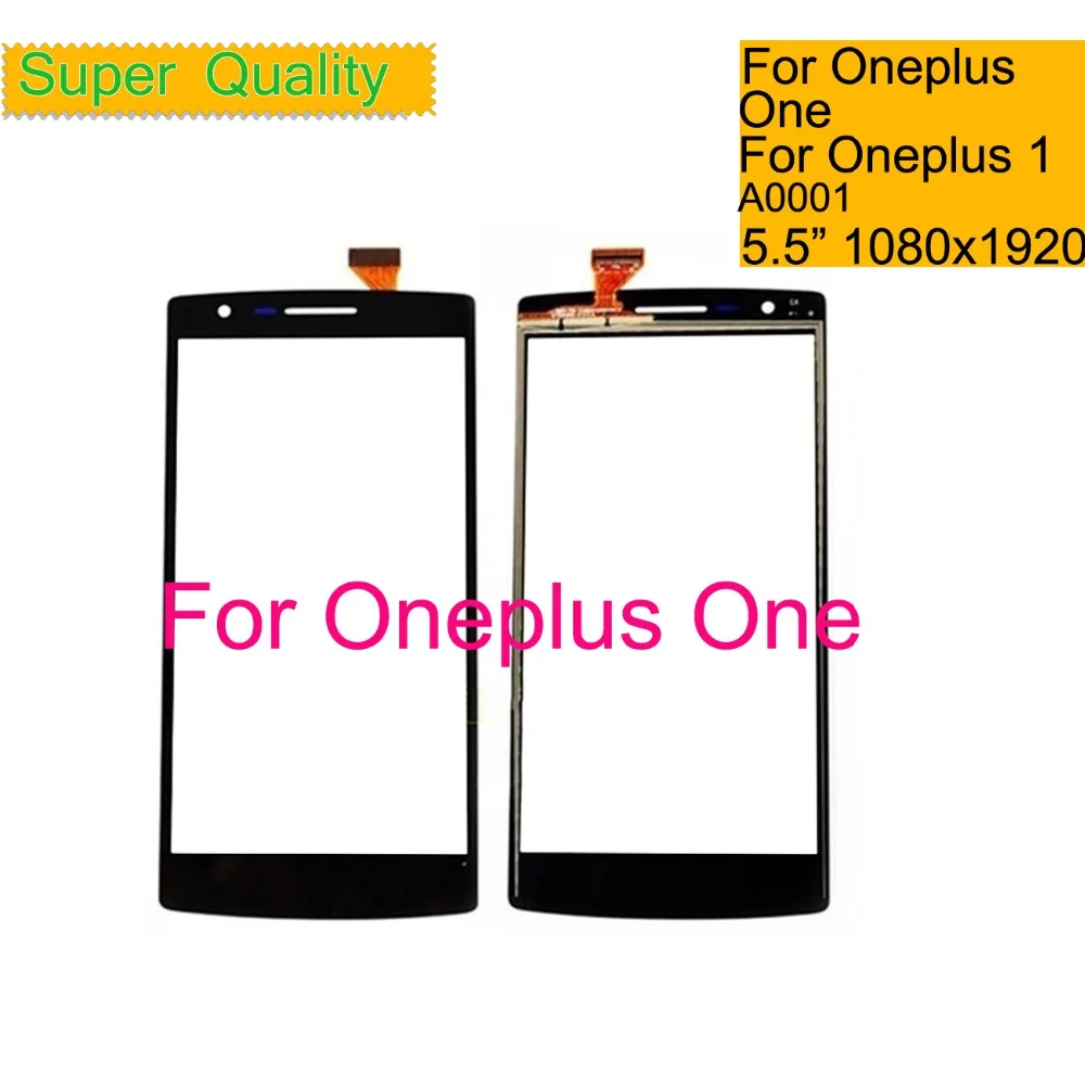 Сенсорный экран для Oneplus One 1+ A0001 Сенсорная панель дигитайзер передняя внешняя стеклянная линза без ЖК-дисплея замена 5,5"